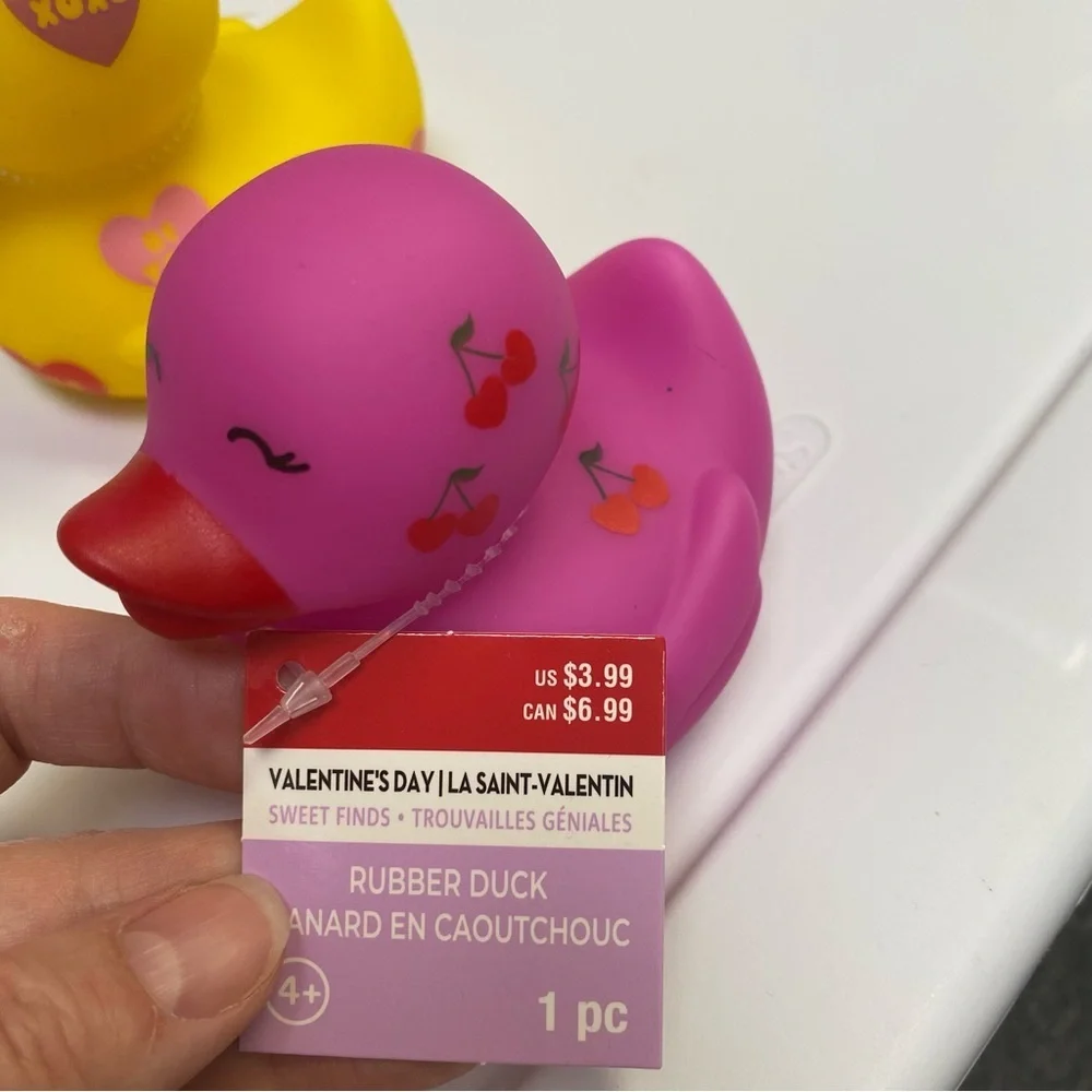 Yellow and Pink Rubber Duck Set